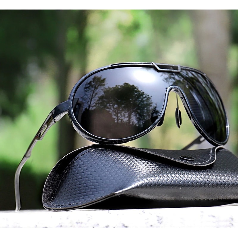 Trendy Round Windproof Fishing Sunglasses With UV Protection And Box For Men And Women 4