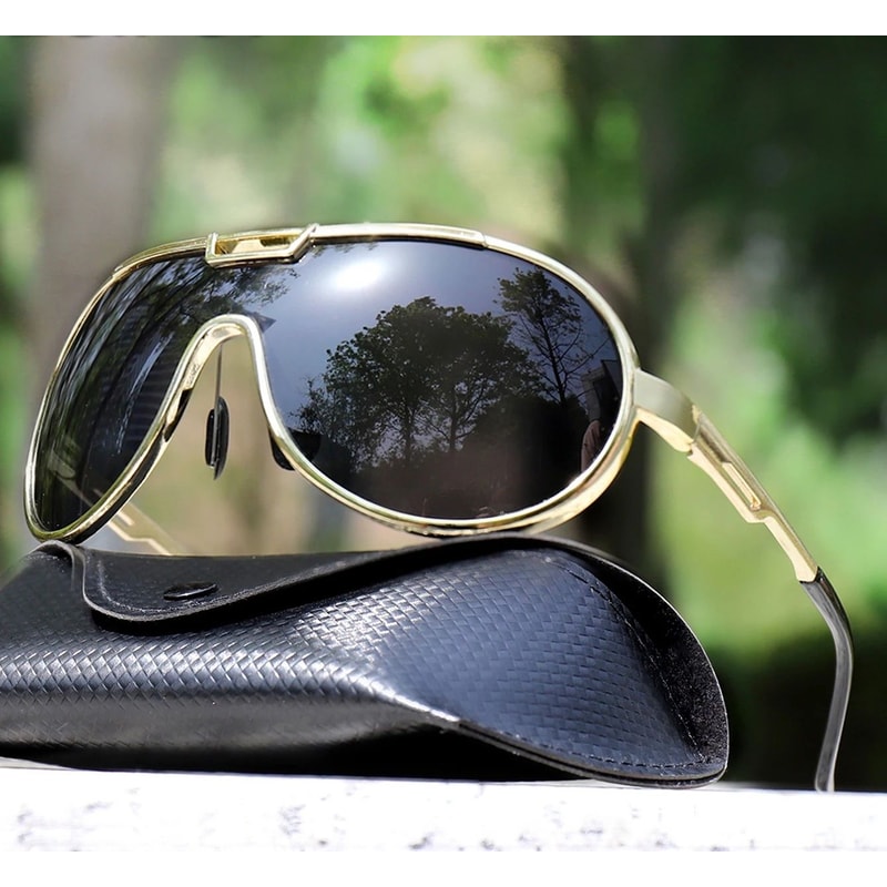 Trendy Round Windproof Fishing Sunglasses With UV Protection And Box For Men And Women 7