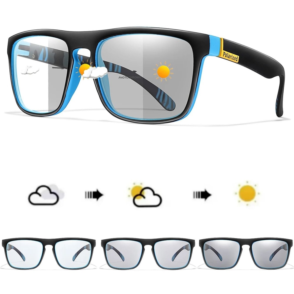 Classic Square Photochromic Sunglasses For Men And Women Outdoor Goggles For Travel And Daily Style 8