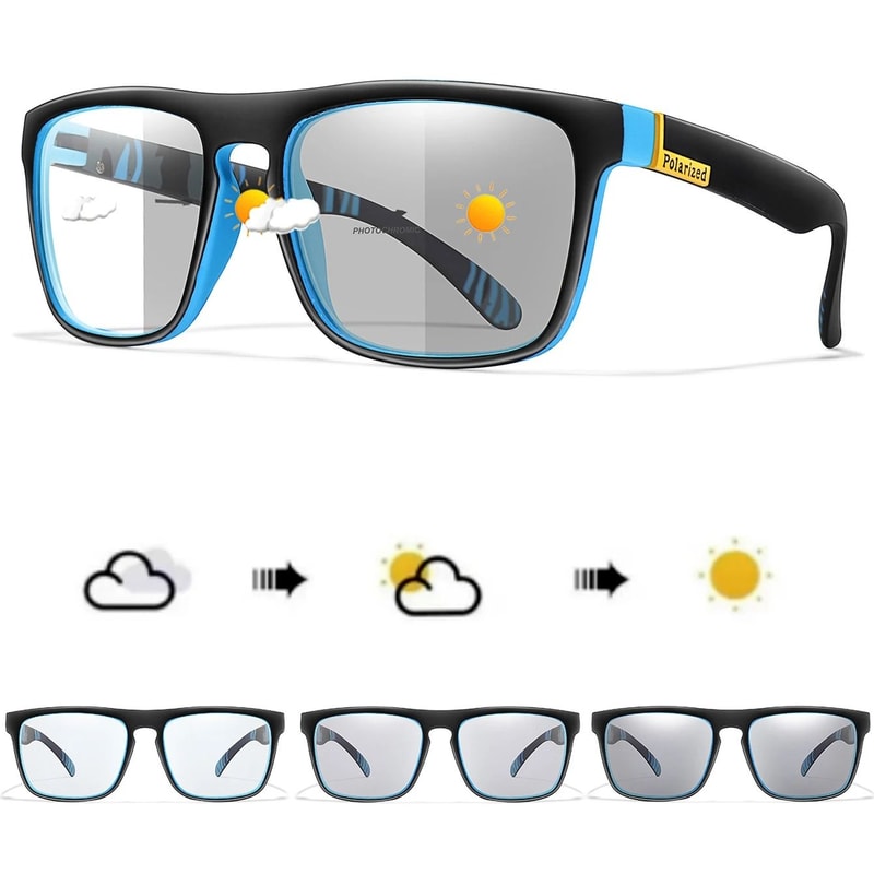 Classic Square Photochromic Sunglasses For Men And Women Outdoor Goggles For Travel And Daily Style 8