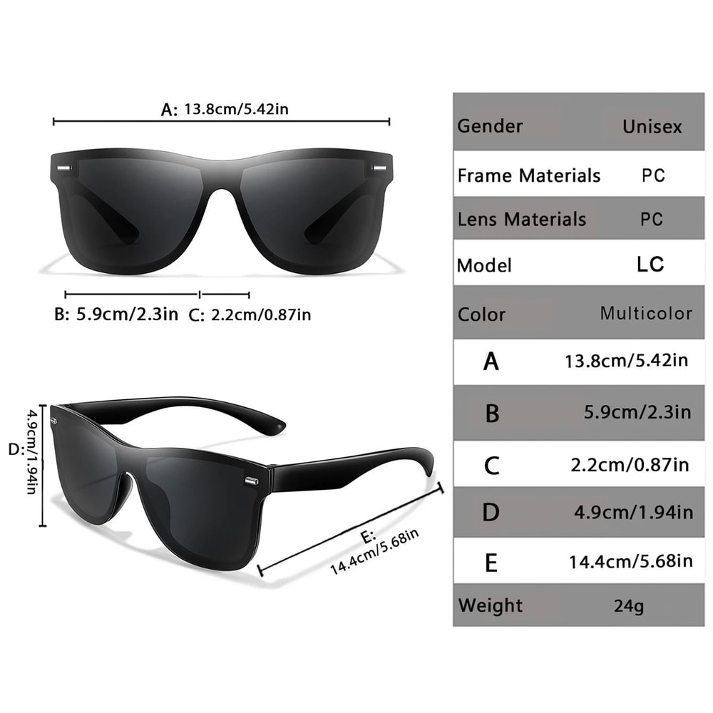 Square UV400 Windproof Fashion Sunglasses For Men And Women Outdoor Driving And Cycling Shades 2