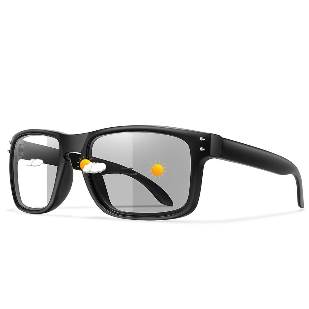 Photochromic Windproof Square Sports Sunglasses For Men And Women Cycling MTB Eyewear 3