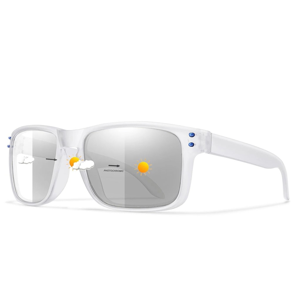 Photochromic Windproof Square Sports Sunglasses For Men And Women Cycling MTB Eyewear 4