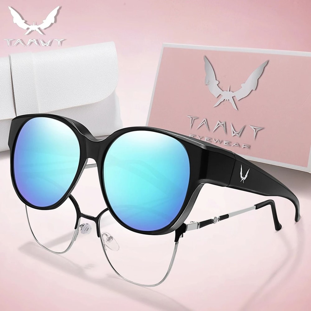 Over Glasses UV Protection Round Sunglasses With Box Cover For Myopia Eyeglasses Unisex Outdoor Sha 1