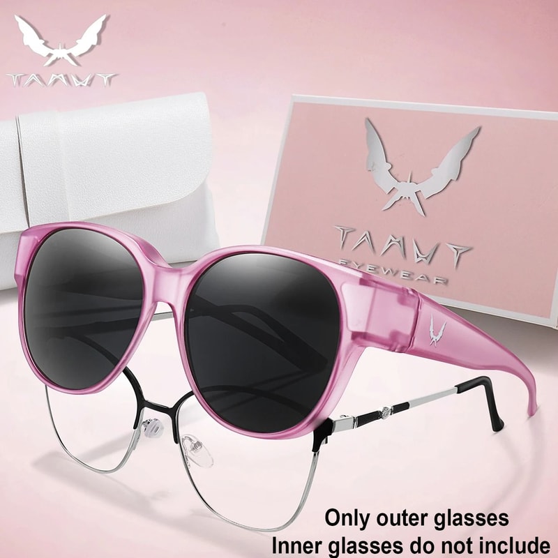 Over Glasses UV Protection Round Sunglasses With Box Cover For Myopia Eyeglasses Unisex Outdoor Sha 11