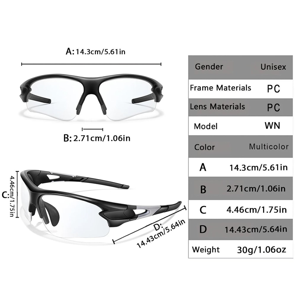 Outdoor Sports Photochromic Fashion Sunglasses For Men And Women Cycling Running Driving Eyewear 1
