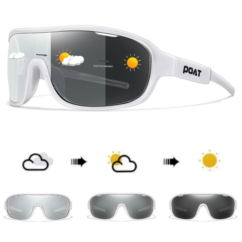 Photochromic Windproof Cycling Sunglasses For Men And Women Outdoor Road Sports Goggles 7