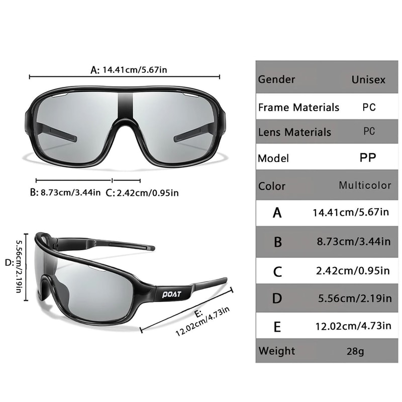 Photochromic Windproof Cycling Sunglasses For Men And Women Outdoor Road Sports Goggles 1