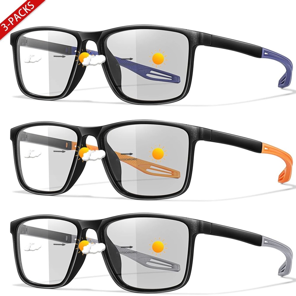 Photochromic Reading Glasses Set With Blue Light Protection 3 Pairs 6