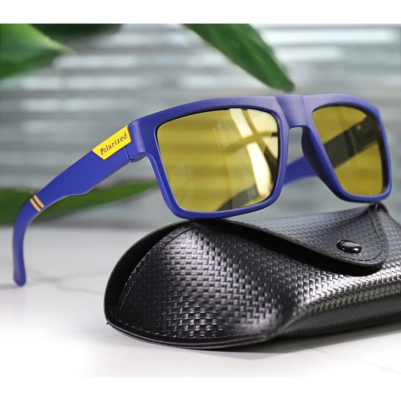 Polarized Square Fishing Sunglasses With UV400 Protection And Case 10