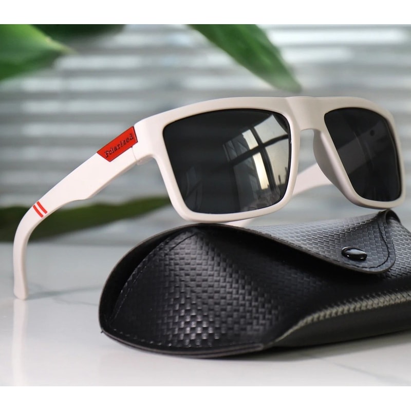 Polarized Square Fishing Sunglasses With UV400 Protection And Case 11