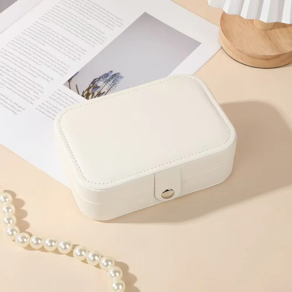 PU Leather Jewelry Organizer Box With Lock 7