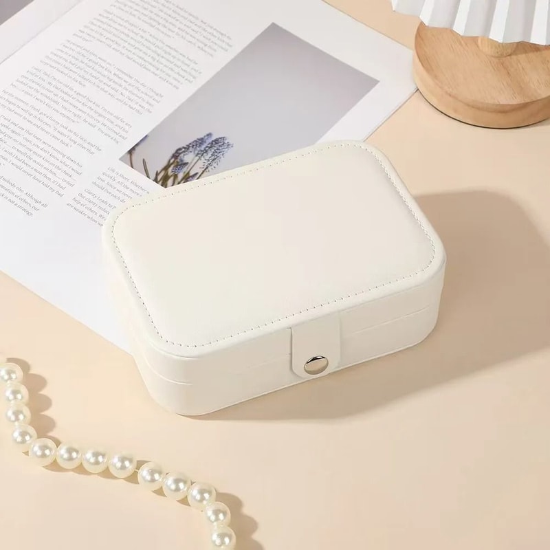 PU Leather Jewelry Organizer Box With Lock 7