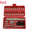 46 Piece Socket Ratchet Wrench Set For Car And Motorcycle Repair 6