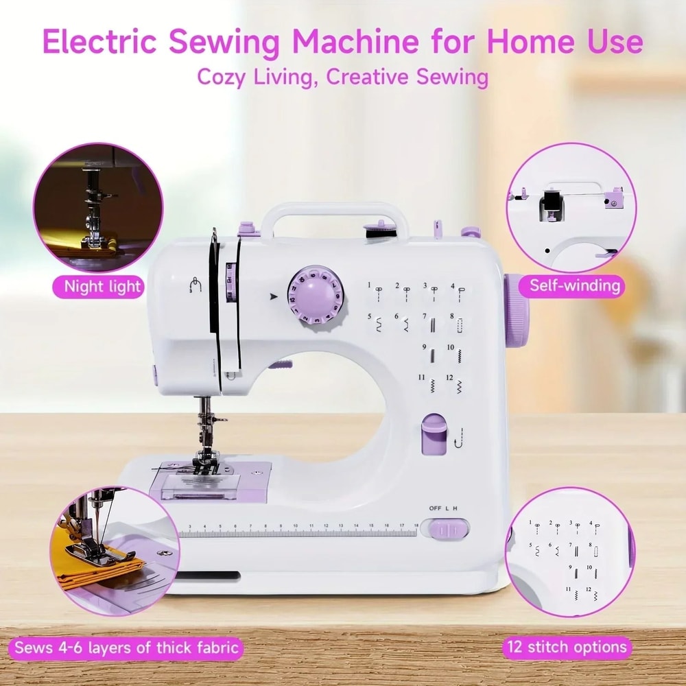 Portable Electric Sewing Machine With 12 Stitch Patterns 0