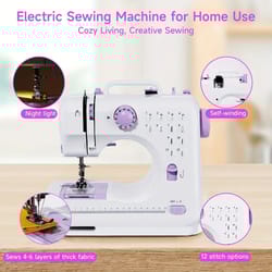 portable electric sewing machine with 12 stitch patterns