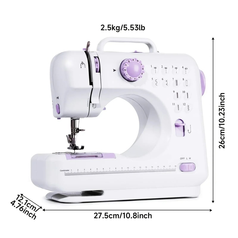 Portable Electric Sewing Machine With 12 Stitch Patterns 2