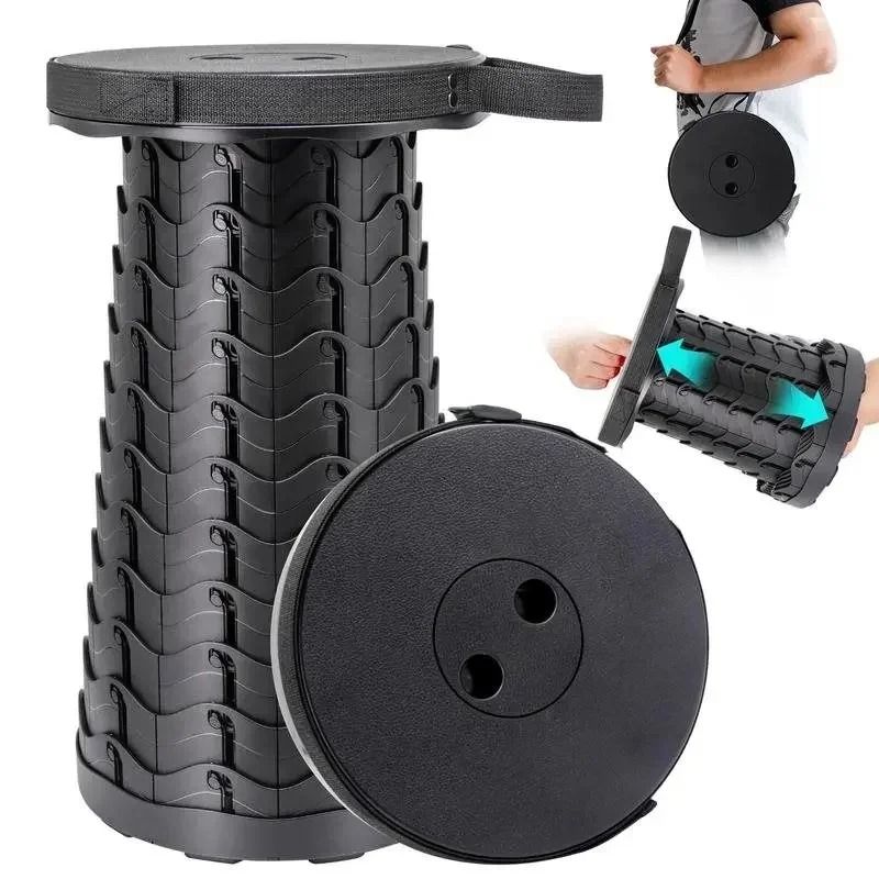 Portable Telescopic Folding Stool With Adjustable Height 1