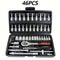 46 Piece Socket And Ratchet Tool Kit For Car And Motorcycle Repair 0