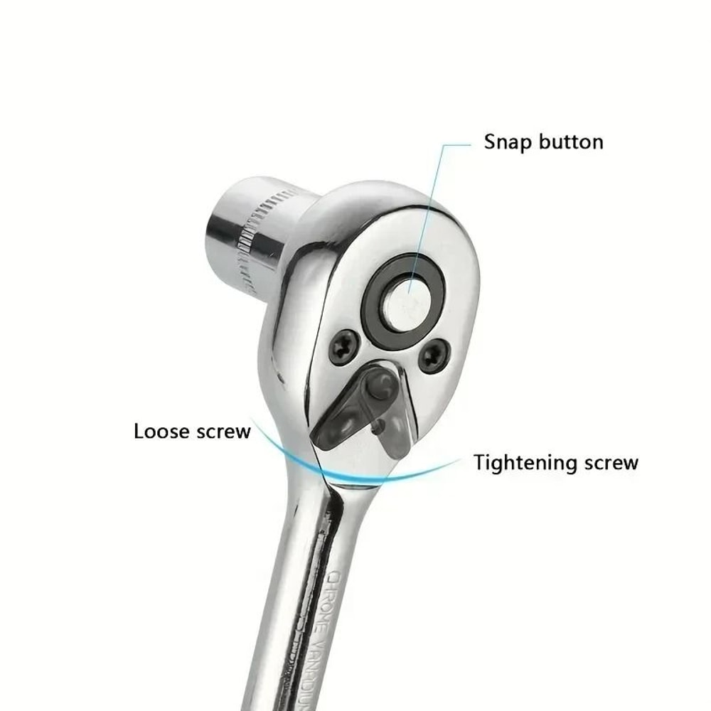 46 Piece Socket And Ratchet Tool Kit For Car And Motorcycle Repair 2