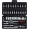 46 Piece Socket Ratchet Wrench Set With Bit Sockets And Extension Bar 0