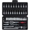 46 Piece Socket Ratchet Wrench Set With Bit Sockets And Extension Bar 0