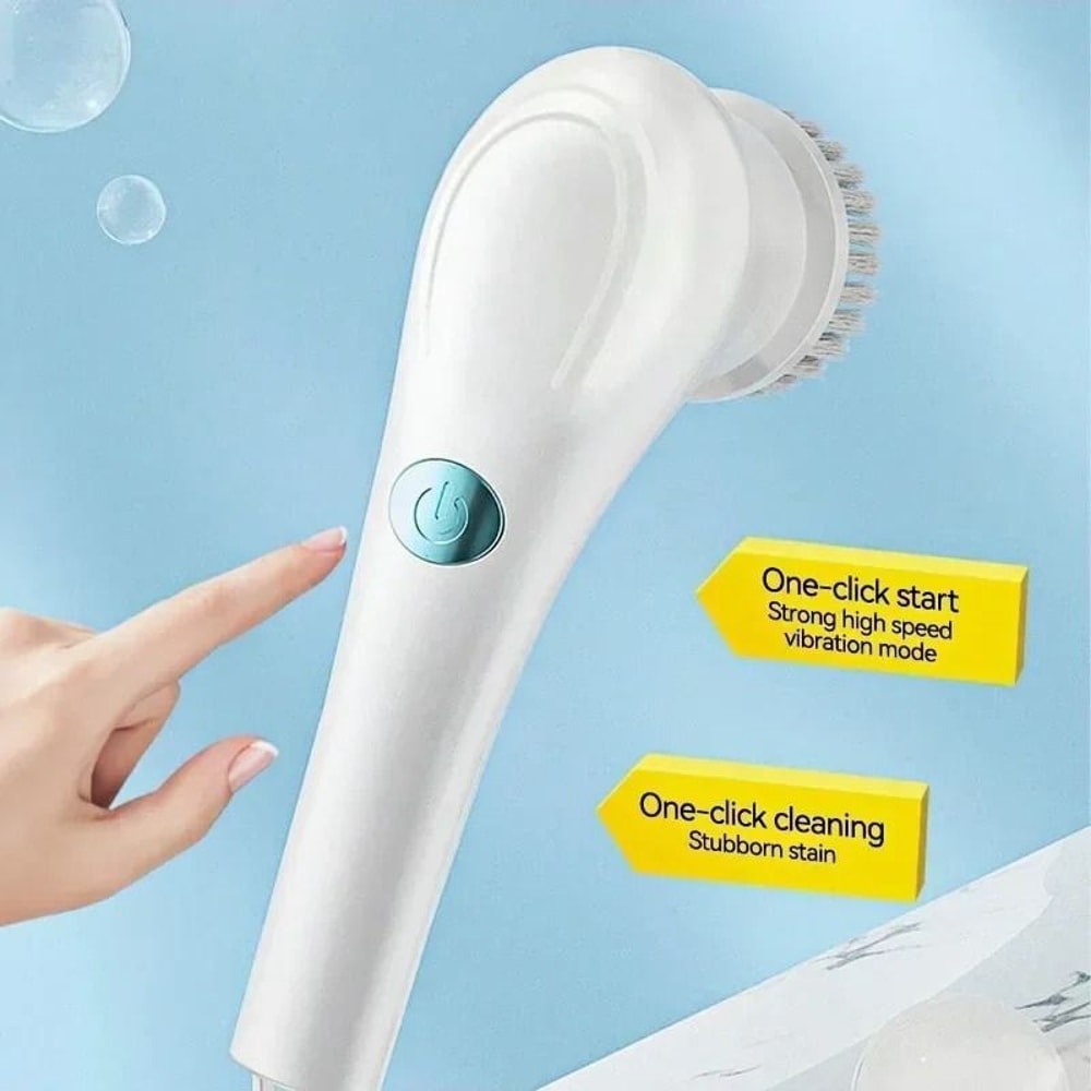 Cordless Electric Cleaning Brush With 5 In 1 Brush Heads 2