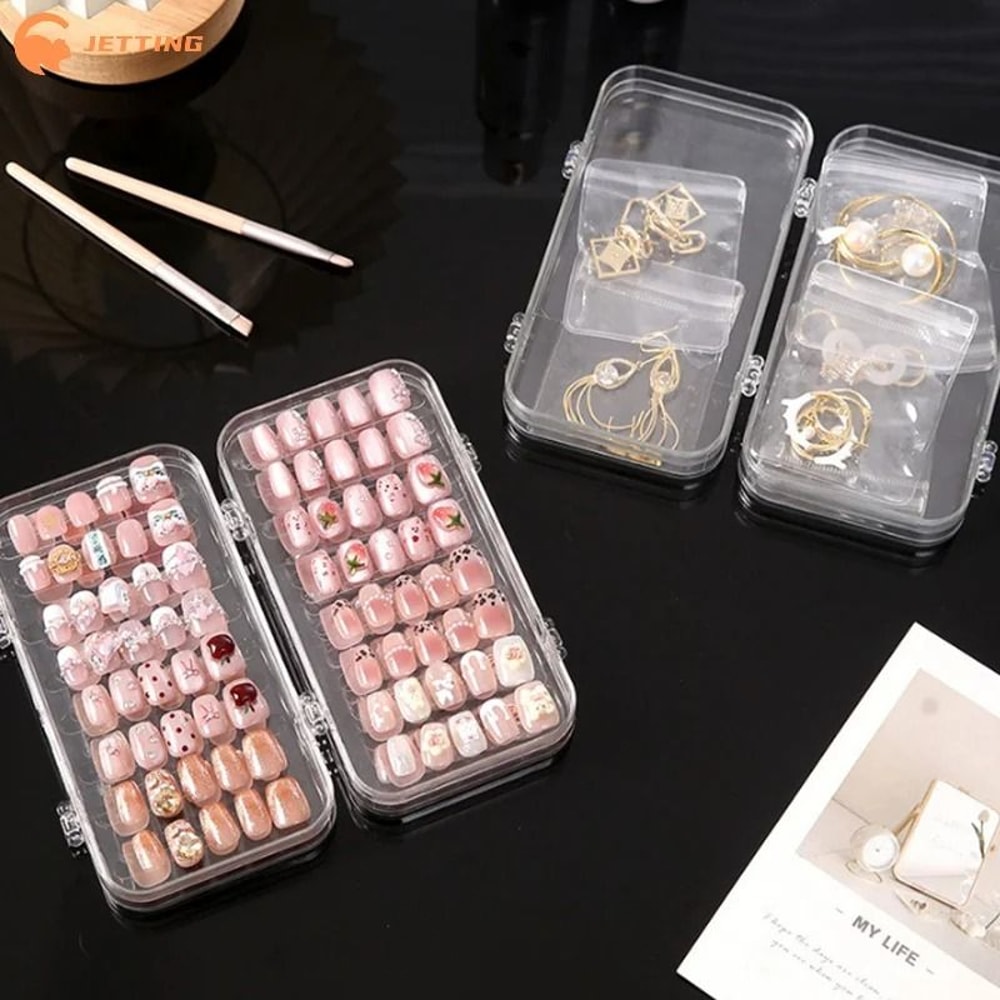 Three Fold Press On Nail Storage Organizer Box 5