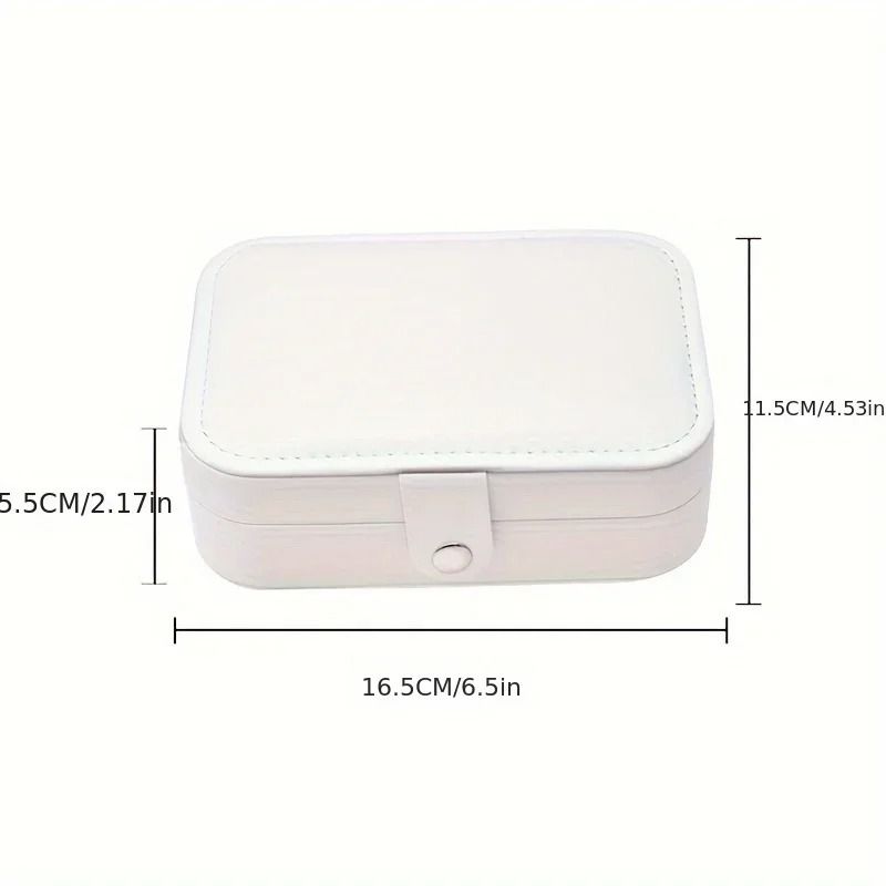 PU Leather Jewelry Organizer Box With Lock In Pink 2