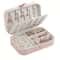 PU Leather Jewelry Organizer Box With Lock In Pink 6
