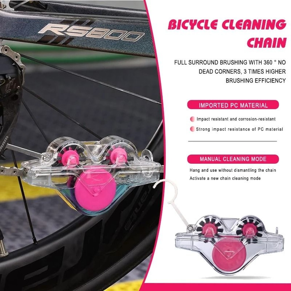 Bicycle Chain Cleaner Kit With Scrubber Washer Tool 1