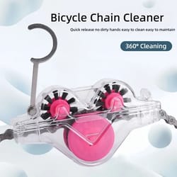 bicycle chain cleaner kit with scrubber washer tool