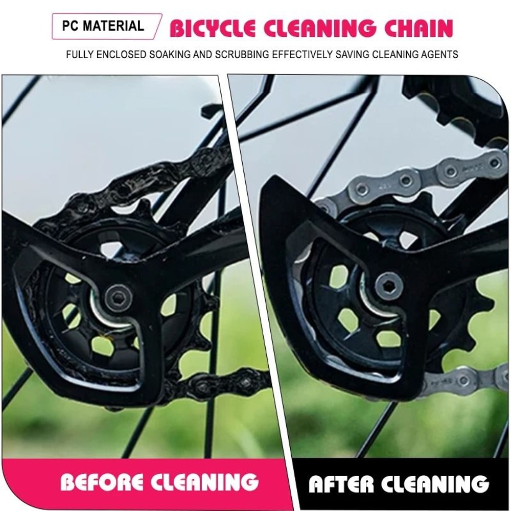 Bicycle Chain Cleaner Kit With Scrubber Washer Tool 4