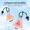 High Visibility Reflective Triangle Bicycle Safety Pendant 5