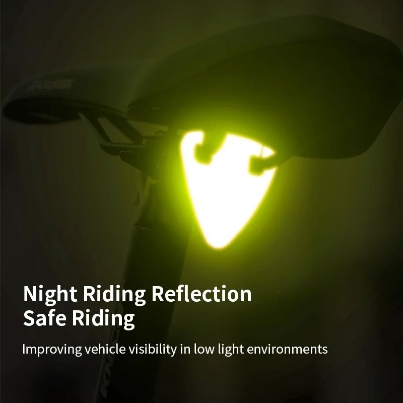 Bicycle Reflective Saddle Warning Card For Night Riding Safety 2