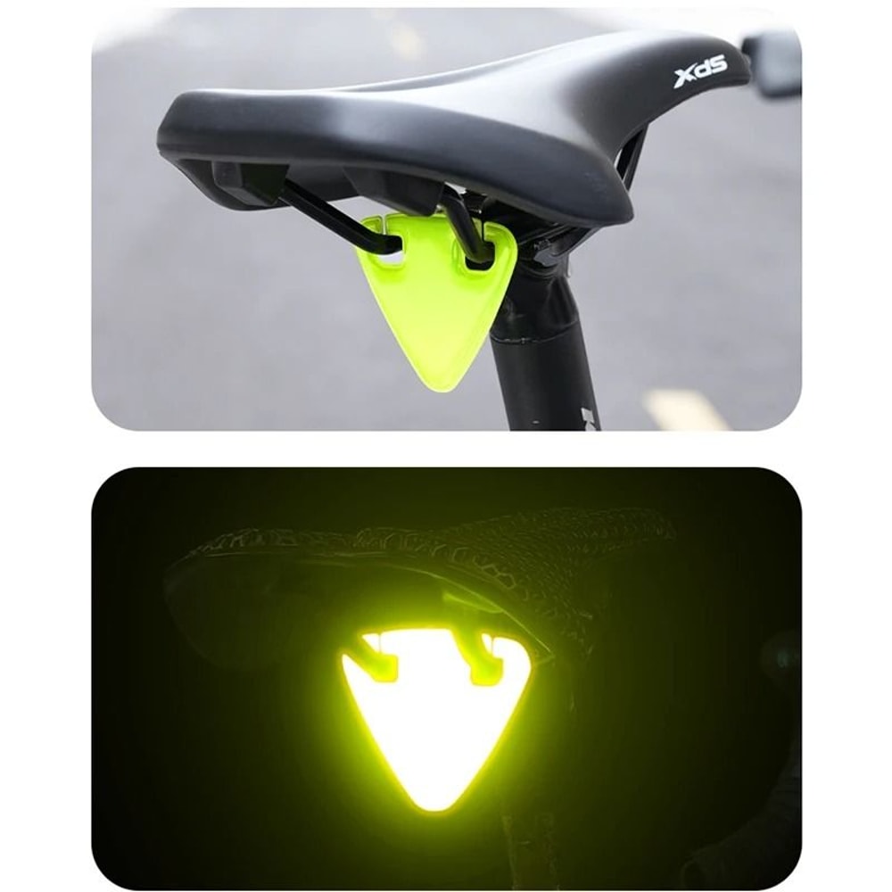 Bicycle Reflective Saddle Warning Card For Night Riding Safety 4