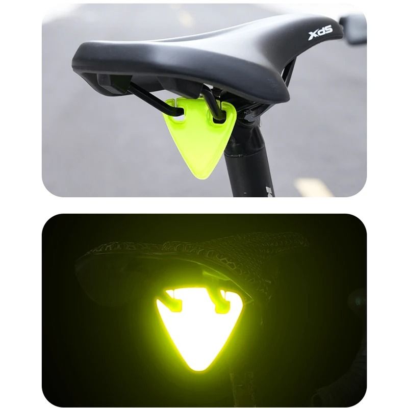 Bicycle Reflective Saddle Warning Card For Night Riding Safety 4