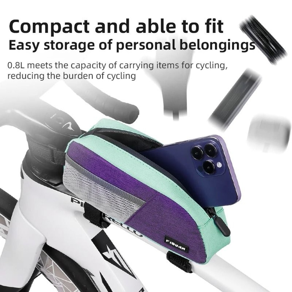 Colorful Bicycle Top Tube Bag Waterproof Cycling Storage Pouch 2