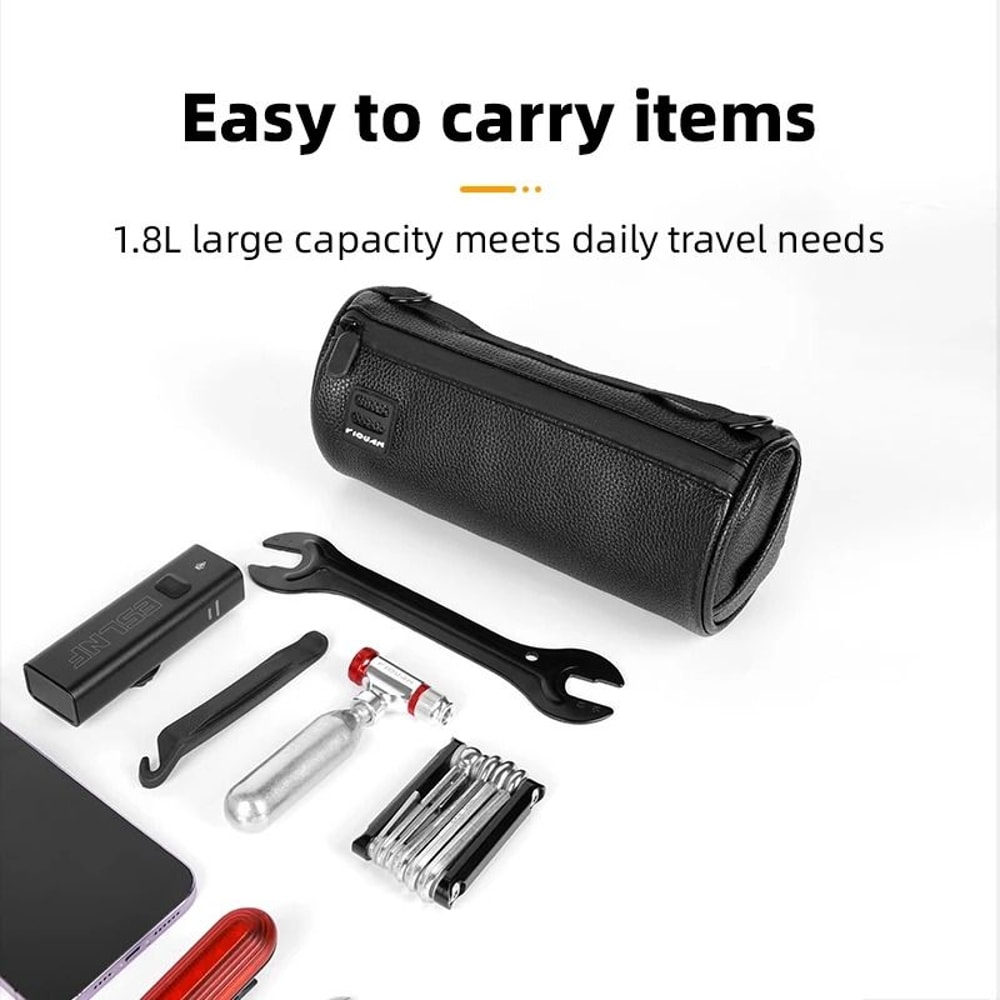 Waterproof Bike Handlebar Bag Front Storage Pouch With Shoulder Strap 1