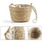 Handwoven Hanging Basket Planter Twine Woven Rattan Style Orchid Pot 5