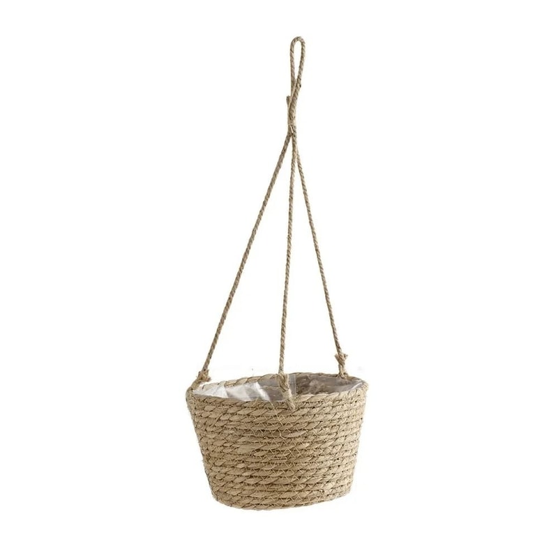 Handwoven Hanging Basket Planter Twine Woven Rattan Style Orchid Pot 6