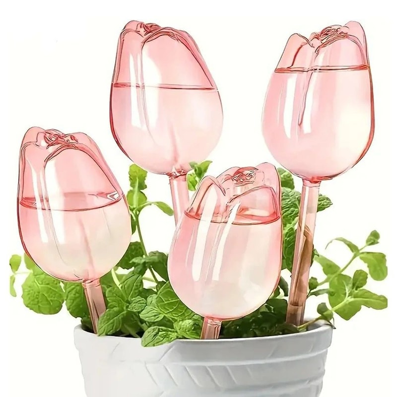 Tulip Plant Watering Globes Automatic Self Watering Drippers Set Of 4 6
