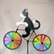 Cartoon Animal Bicycle Wind Spinner Garden Stake Outdoor Yard Decoration 3