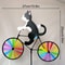 Cartoon Animal Bicycle Wind Spinner Garden Stake Outdoor Yard Decoration 5