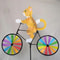 Cartoon Animal Bicycle Wind Spinner Garden Stake Outdoor Yard Decoration 6