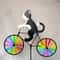 Cartoon Animal Bicycle Wind Spinner Garden Stake Outdoor Yard Decoration 7