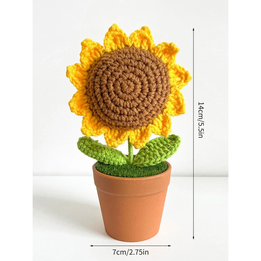 Handwoven Heart Flower Pocket Hug Doll Positive Card Desktop Gift Ornament 9