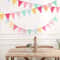 Vintage Rainbow Burlap Bunting Flags Party Banner With Rope 0