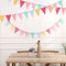 Vintage Rainbow Burlap Bunting Flags Party Banner With Rope 0