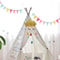 Vintage Rainbow Burlap Bunting Flags Party Banner With Rope 2